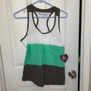 White/gray/green Tank Top NWT
